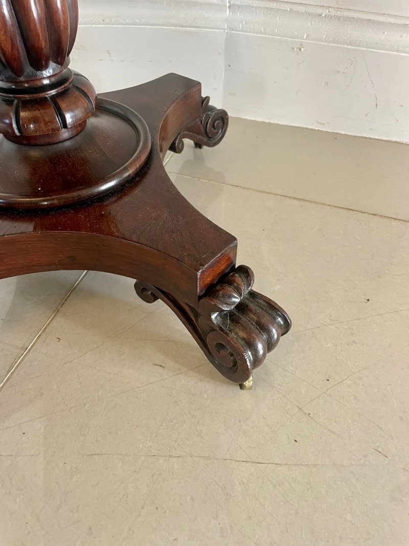 Antique Victorian Quality Rosewood Teapoy - Image 14